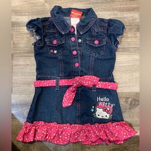 Hello Kitty Blue Denim Dress with Pink Details